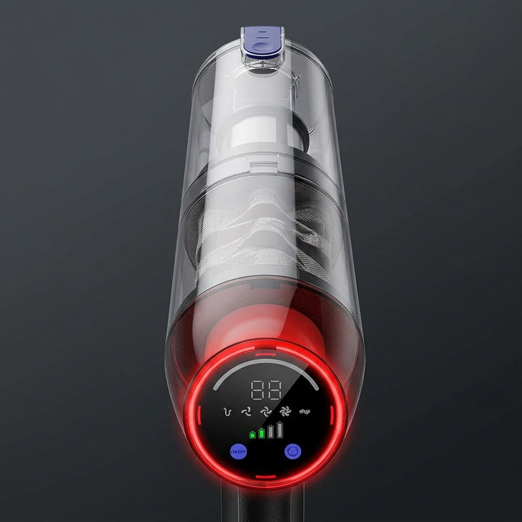 Écran LED : niveau de batterie et mode de puissance